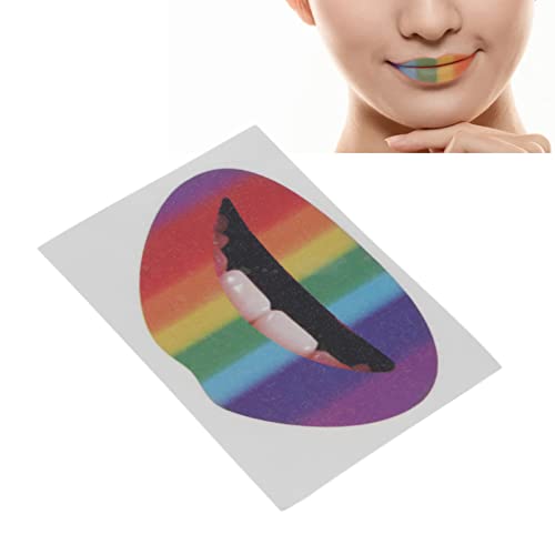 Trendy Semi-Permanent Tattoo Lip Stickers Set - Waterproof Long Lasting Lip Makeup for Parties, Halloween & Cosplay - 12 Vibrant Colors for Bold Lip Art Looks