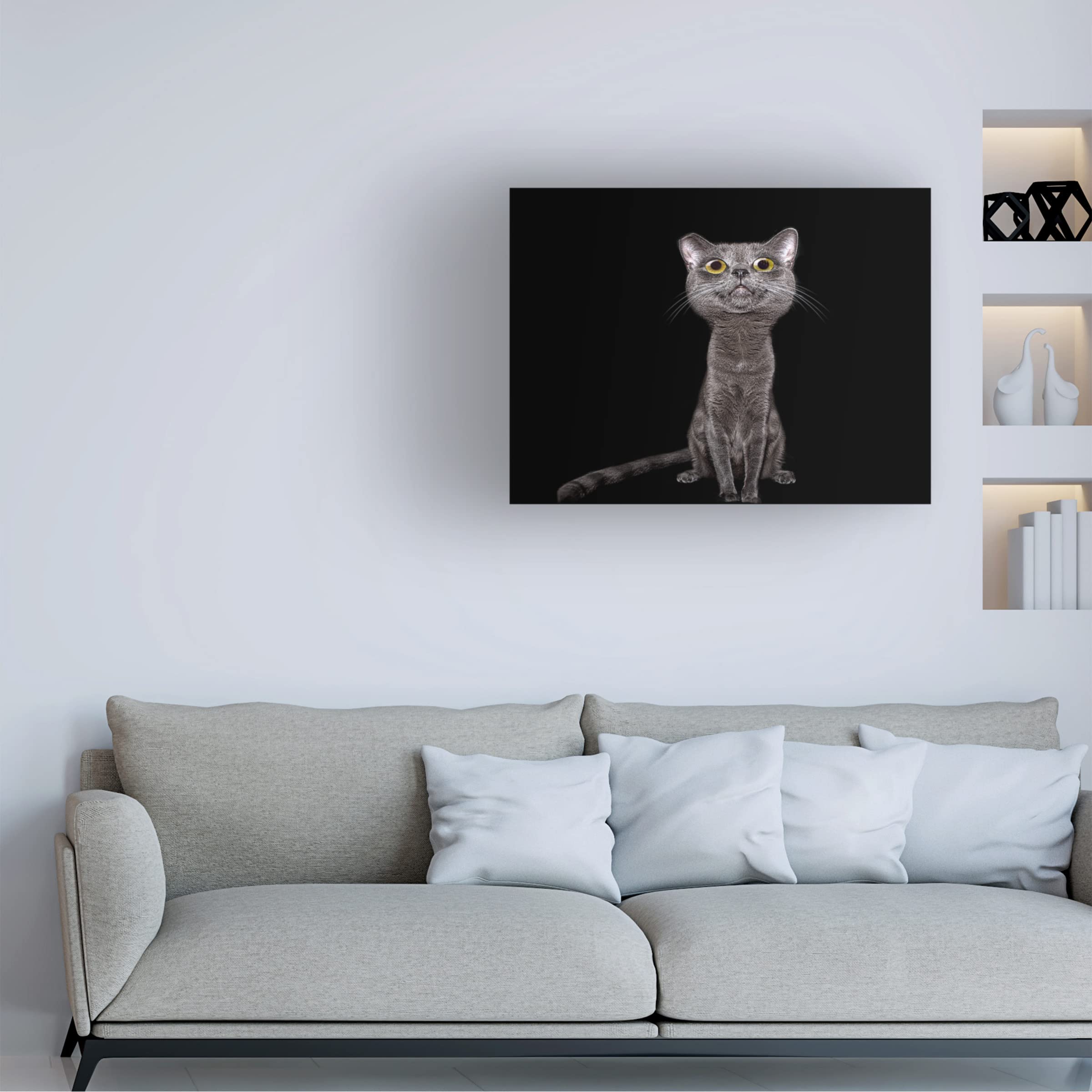 Trademark Fine Art 'Leila' Canvas Wall Art by Lori Hutchison - Hand-Painted Floral Home Decor for Living Room, Bedroom & Office