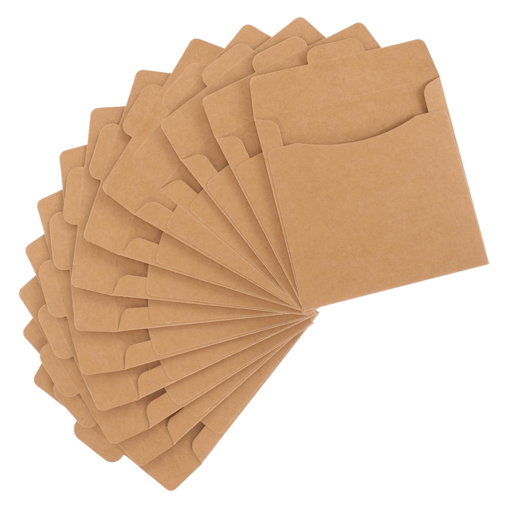 Jojofuny 50pcs Kraft Paper CD/DVD Sleeves - Thick Protective Storage Envelopes for Media, Movies & Music | Organize & Protect Your Disc Collection at Home or Office