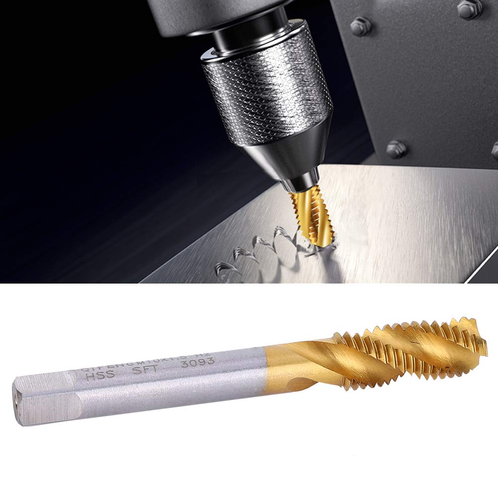 High Speed Steel Spiral Fluted Tap - Professional Hand Tool for Steel Plate & Stainless Steel Processing | Perfect for Metalworking, DIY Projects, and Industrial Applications