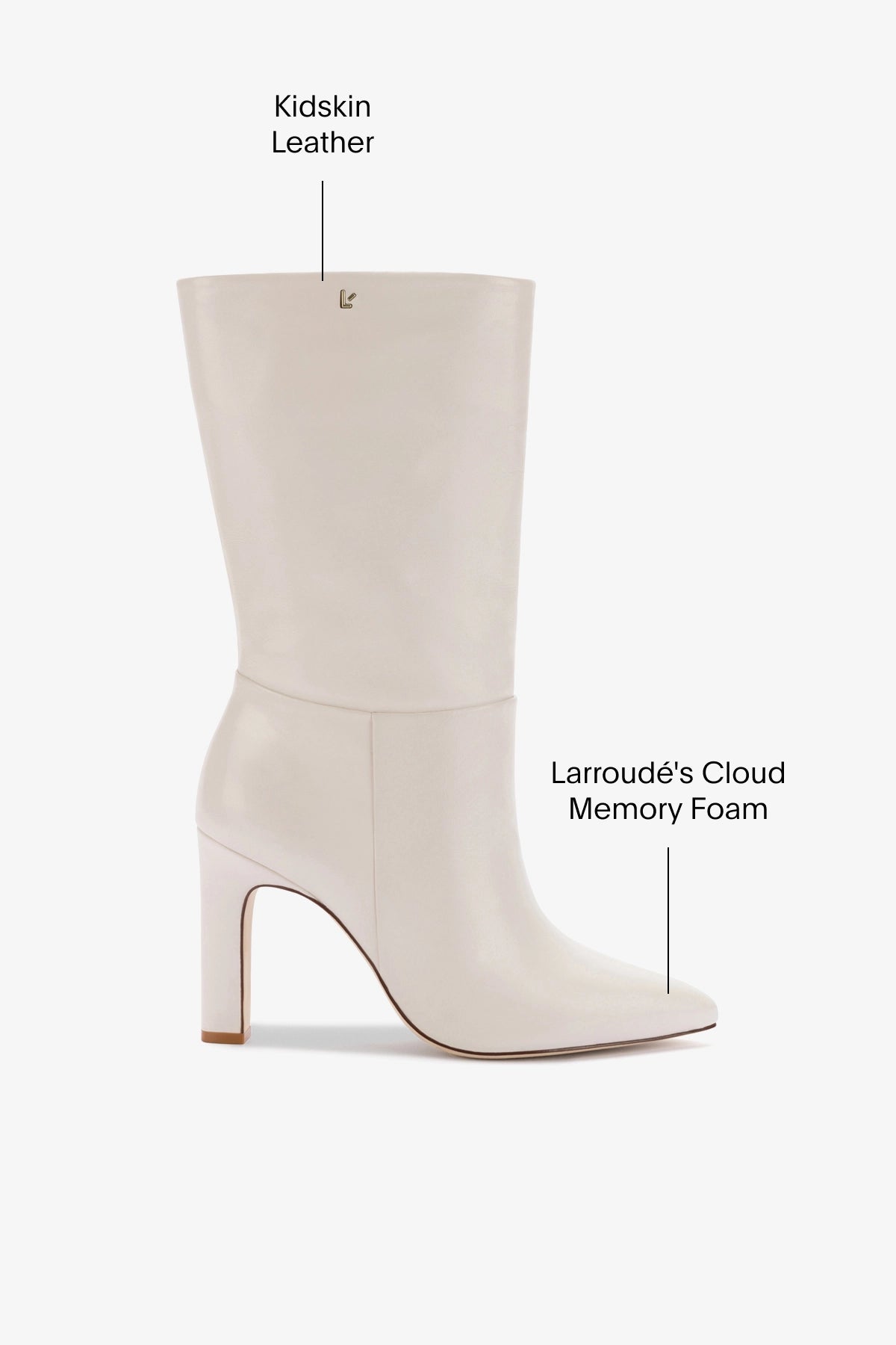 Ivory Leather Cindy Boots - Women's Fashion Ankle Boots for Casual Wear & Outdoor Walking