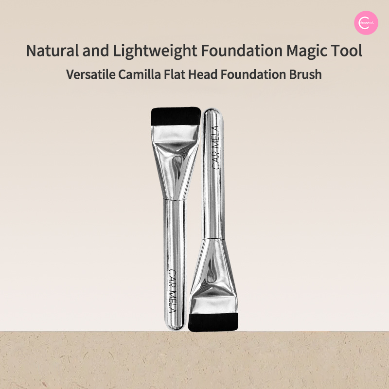 CARMELA Pro Flat Top Foundation Brush - Professional Makeup Brush for Flawless Liquid & Powder Foundation Application - Perfect for Everyday Makeup & Airbrush Finish