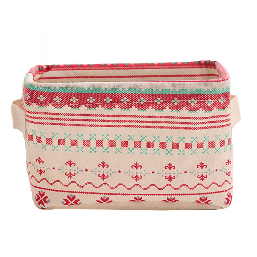 Quaanti Foldable Fabric Storage Basket - Toy Organizer, Jewelry Box, Makeup Container for Desk & Closet - Portable Home & Office Organization Solution (Style B)