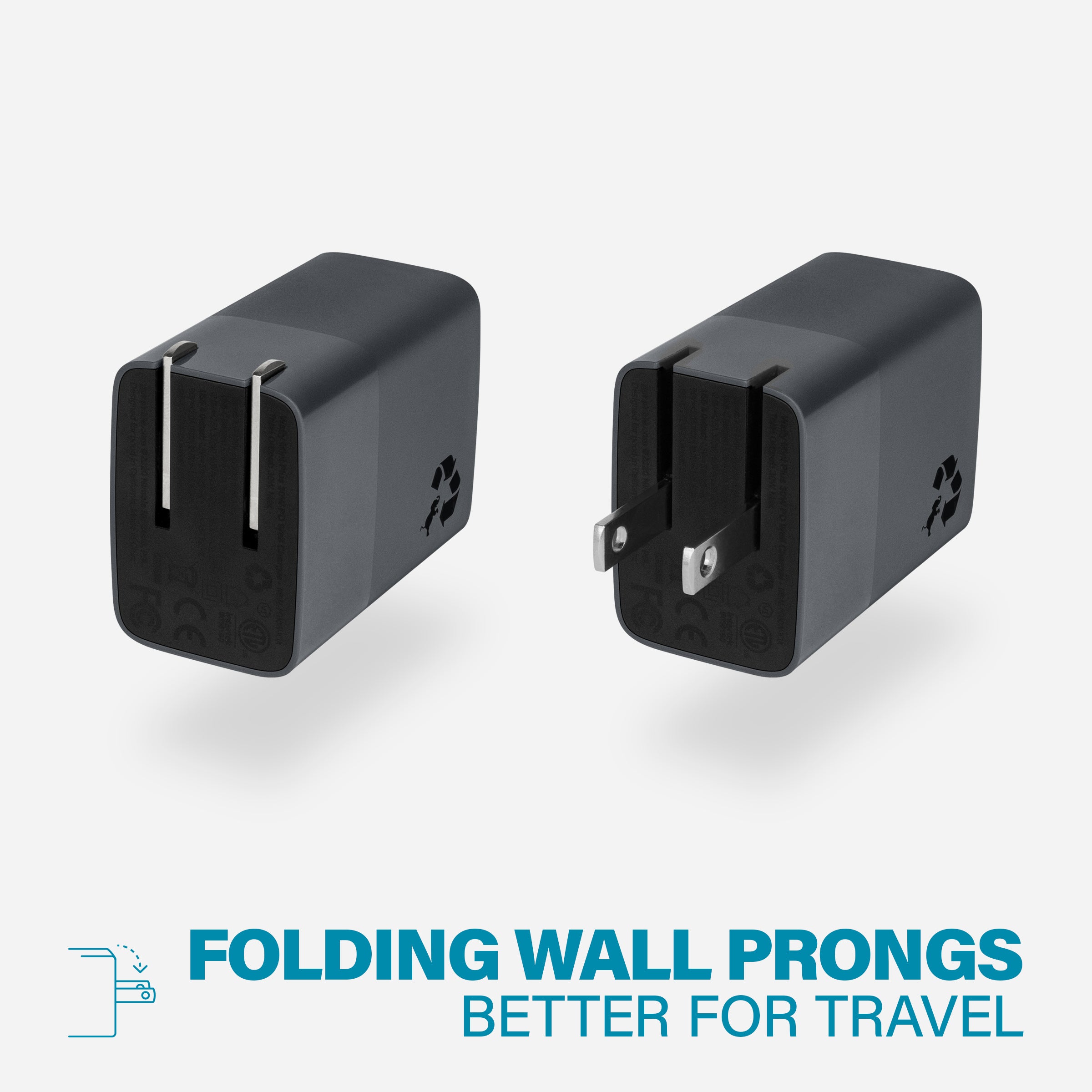 WALLY Mini Plus Fast Wall Charger - 18W USB-C Power Adapter for iPhone, Samsung, Android - Compact & Portable for Travel, Home, Office