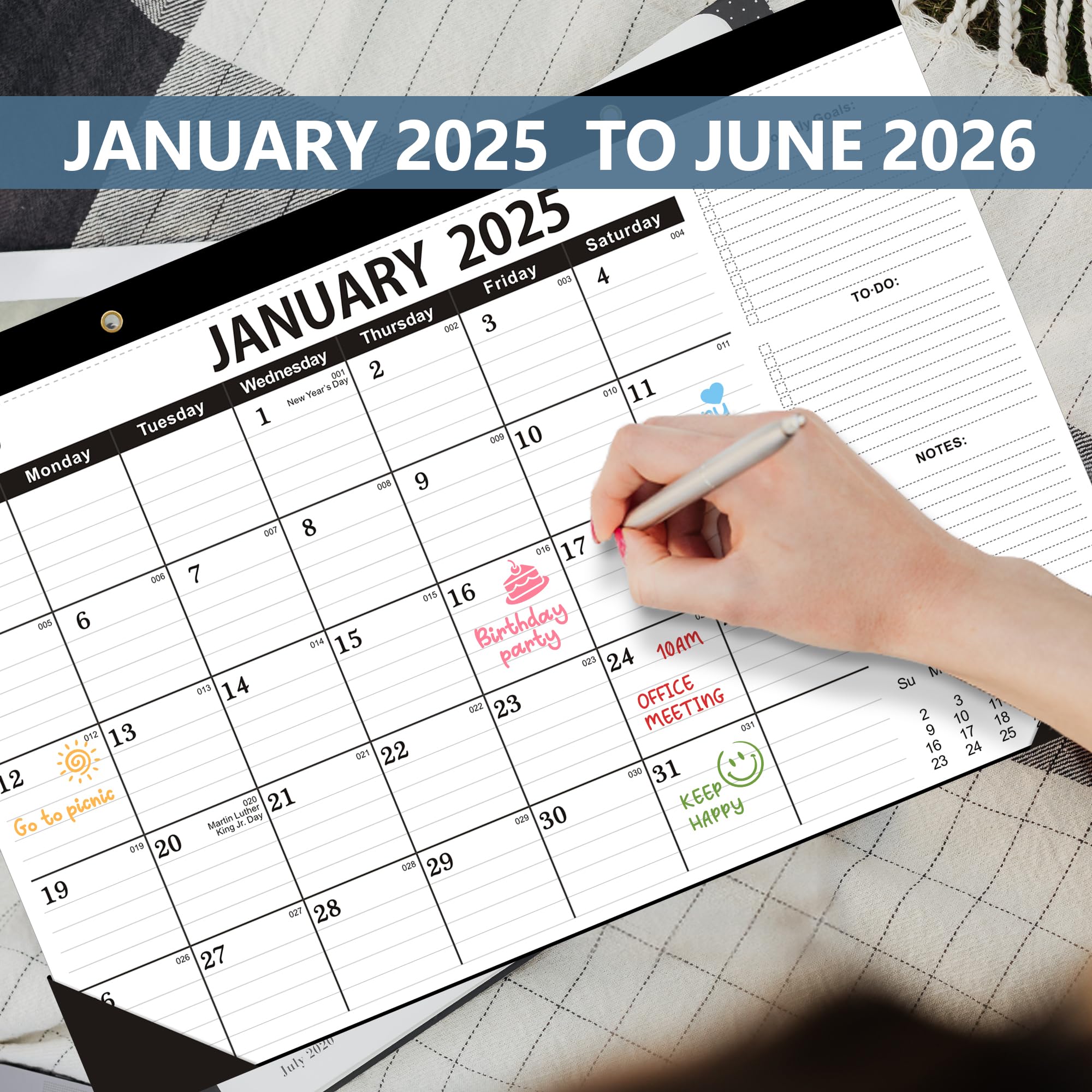 2025-2026 18-Month Large Desk Calendar (17