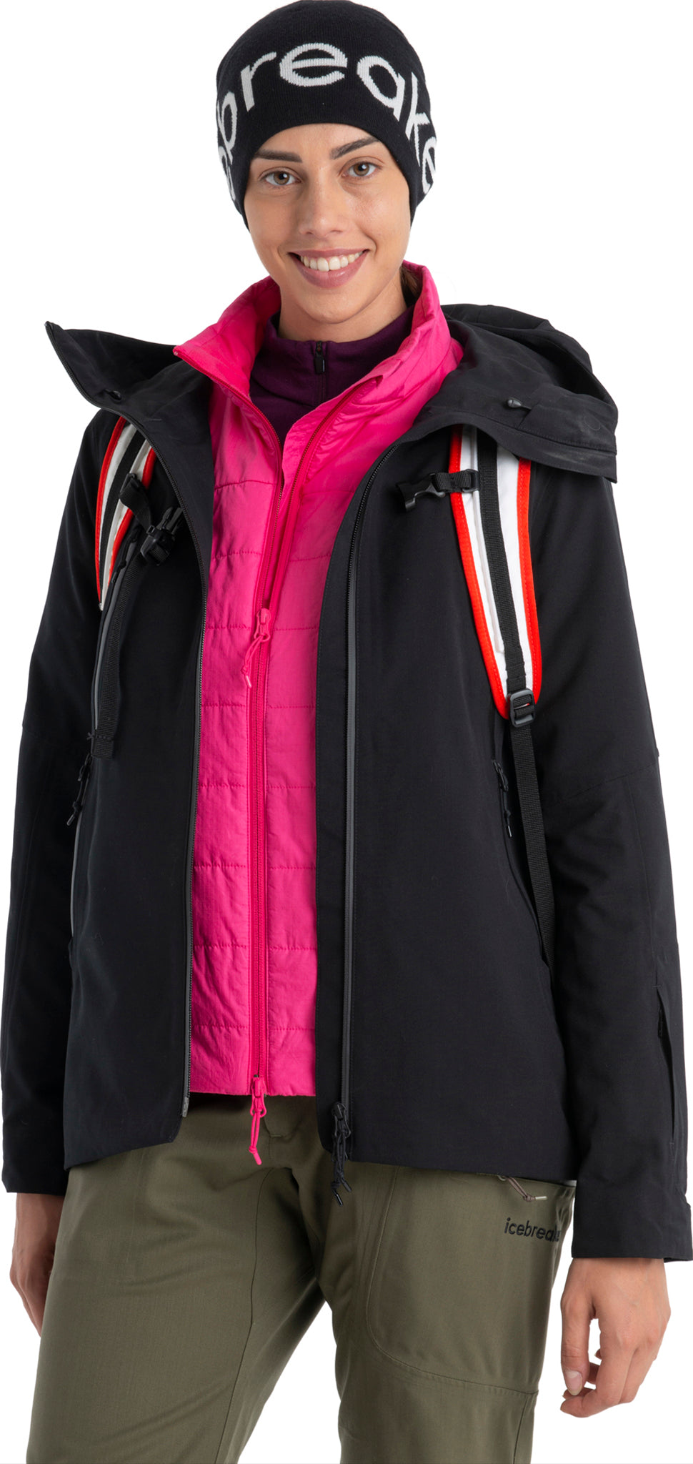 300 MerinoFine Polar Long Sleeve Half Zip Thermal Top for Women - Warm Winter Base Layer for Skiing, Hiking & Outdoor Activities