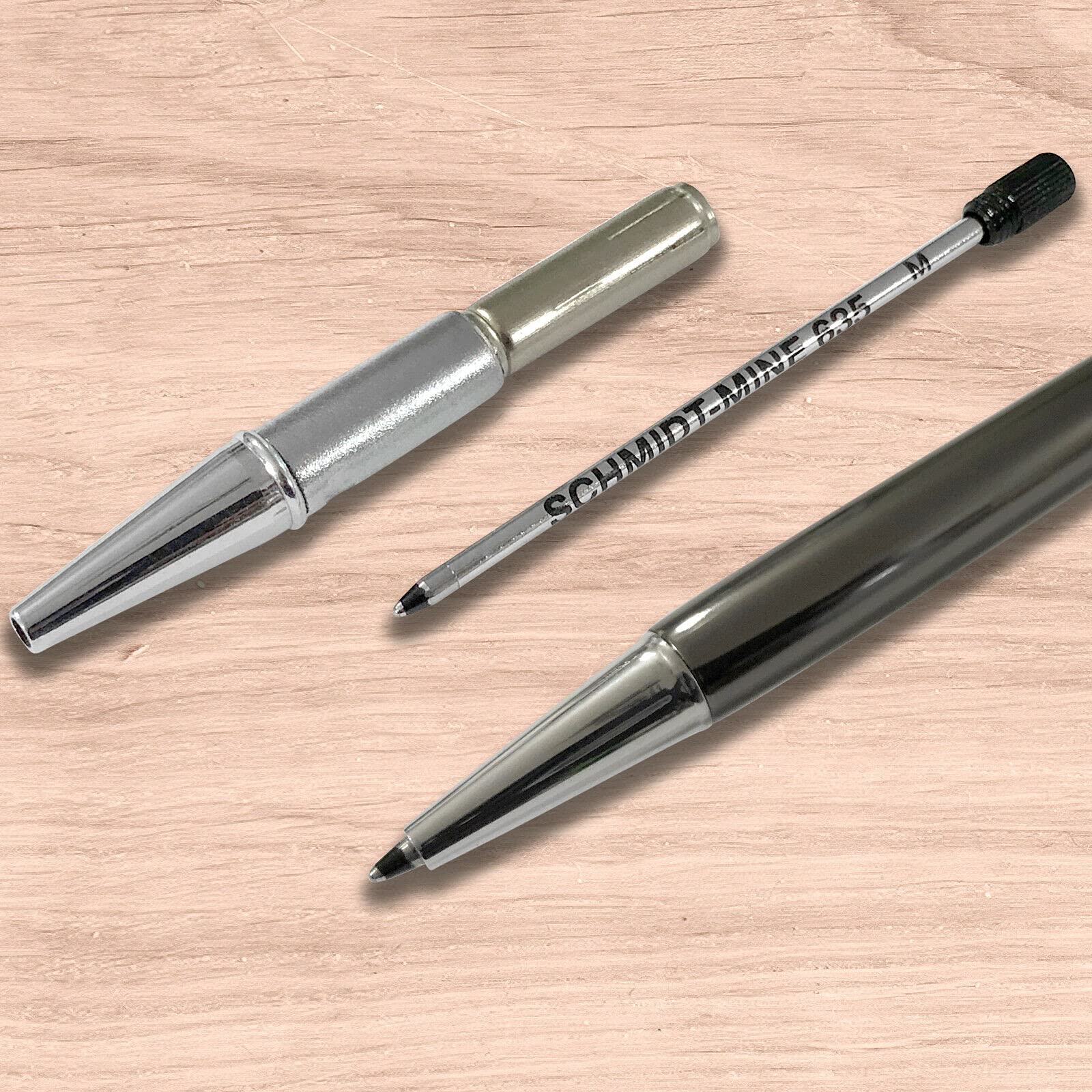 Black Ball Point Pen with Crystalline Stylus for Writing & Digital Use