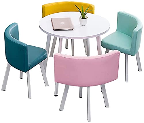 80cm Solid Wood Round Dining Table and Chair Set - Modern Kitchen & Living Room Furniture for Home, Hotel, Meeting Room | Durable & Stylish for Family Gatherings, Dinner Parties & Office Meetings