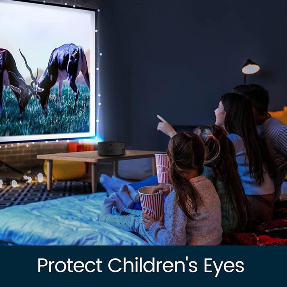 CRAKES YT200 Portable Mini LED Projector - 1080P HD Video Projector for Kids, Home Theater, Outdoor Movies | Compact & Lightweight for Travel, Camping, and Classroom Use