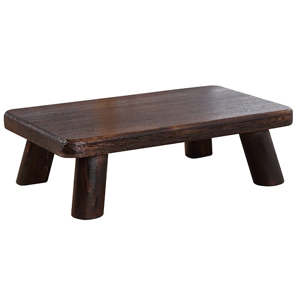 Solid Walnut Coffee Table - 80x39x25cm Low Zen Tea Table for Tatami, Balcony & Window Sill - Handcrafted Wooden Household Furniture for Meditation & Relaxation