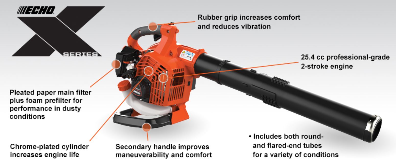 ECHO PB 2620 Gas Powered Handheld Leaf Blower - 26.2cc 2-Cycle Engine, 650 CFM Airflow - Perfect for Yard Cleanup, Leaf Removal & Outdoor Maintenance
