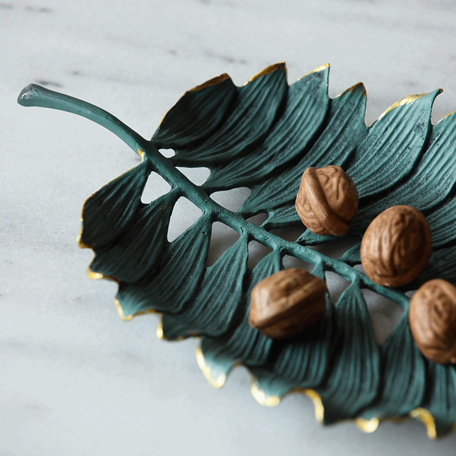 Modern Leaf-Shaped Fruit Bowl - Creative Home Decor for Living Room, Coffee Table | Dried Fruit Display Plate & Stylish Decorative Basket - Perfect for Entertaining, Centerpieces, and Kitchen Organization