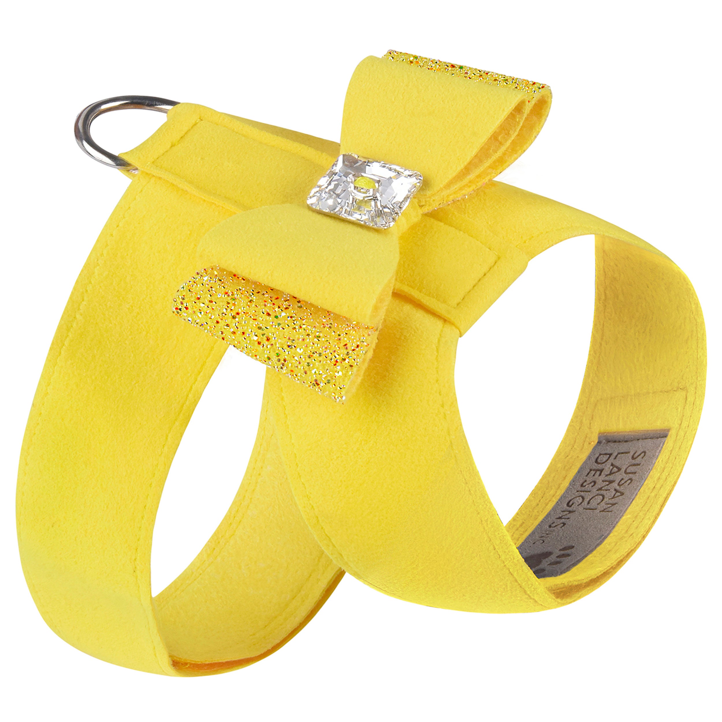 Aurora Borealis Crystal Dog Harness with Big Bow - Reflective & Adjustable Pet Vest for Small Dogs - Perfect for Night Walks & Outdoor Adventures