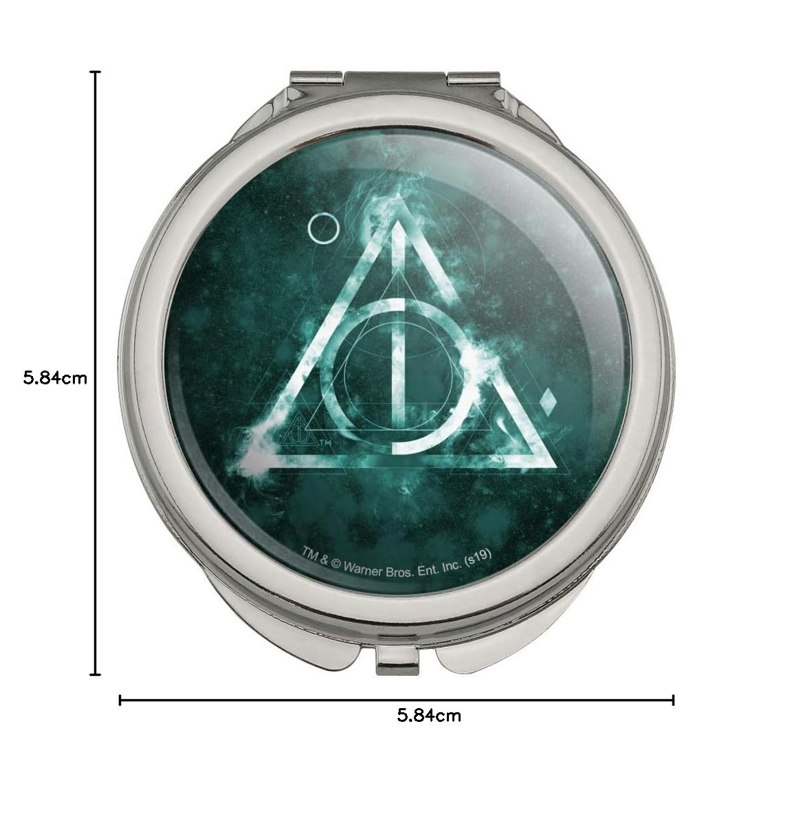 Harry Potter Deathly Hallows Logo Compact Travel Purse - Stylish Handbag with Mirror for Makeup, Cosmetics & Essentials | Perfect for Travel, Daily Use & Harry Potter Fans Collection