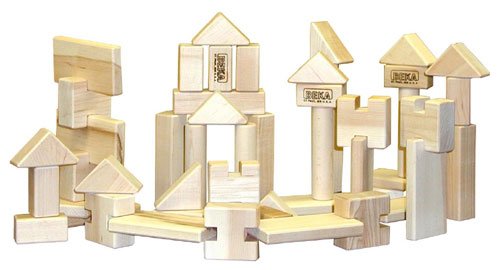 Beka 06010 Little Builder 100-Piece Hard Maple Unit Blocks Set - Premium Wooden Building Toys for Kids, STEM Learning & Creative Play