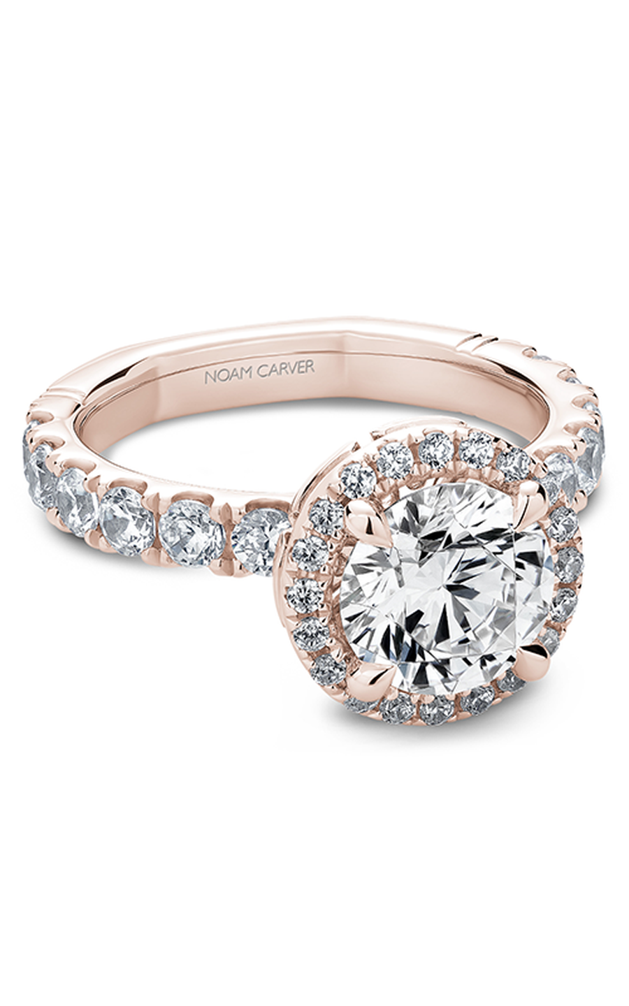 Noam Carver Atelier A017 01RA Diamond Engagement Ring - 14K White Gold Solitaire Ring for Proposal, Wedding & Anniversary Gifts