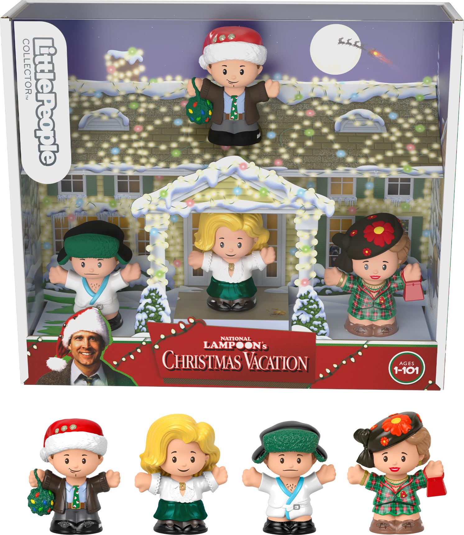 Little People Collector National Lampoon’s Christmas Vacation Movie Special Edition Set - 4 Figures in Display Package for Adults & Fans | Perfect for Holiday Decor, Movie Memorabilia Collection & Christmas Gift Giving