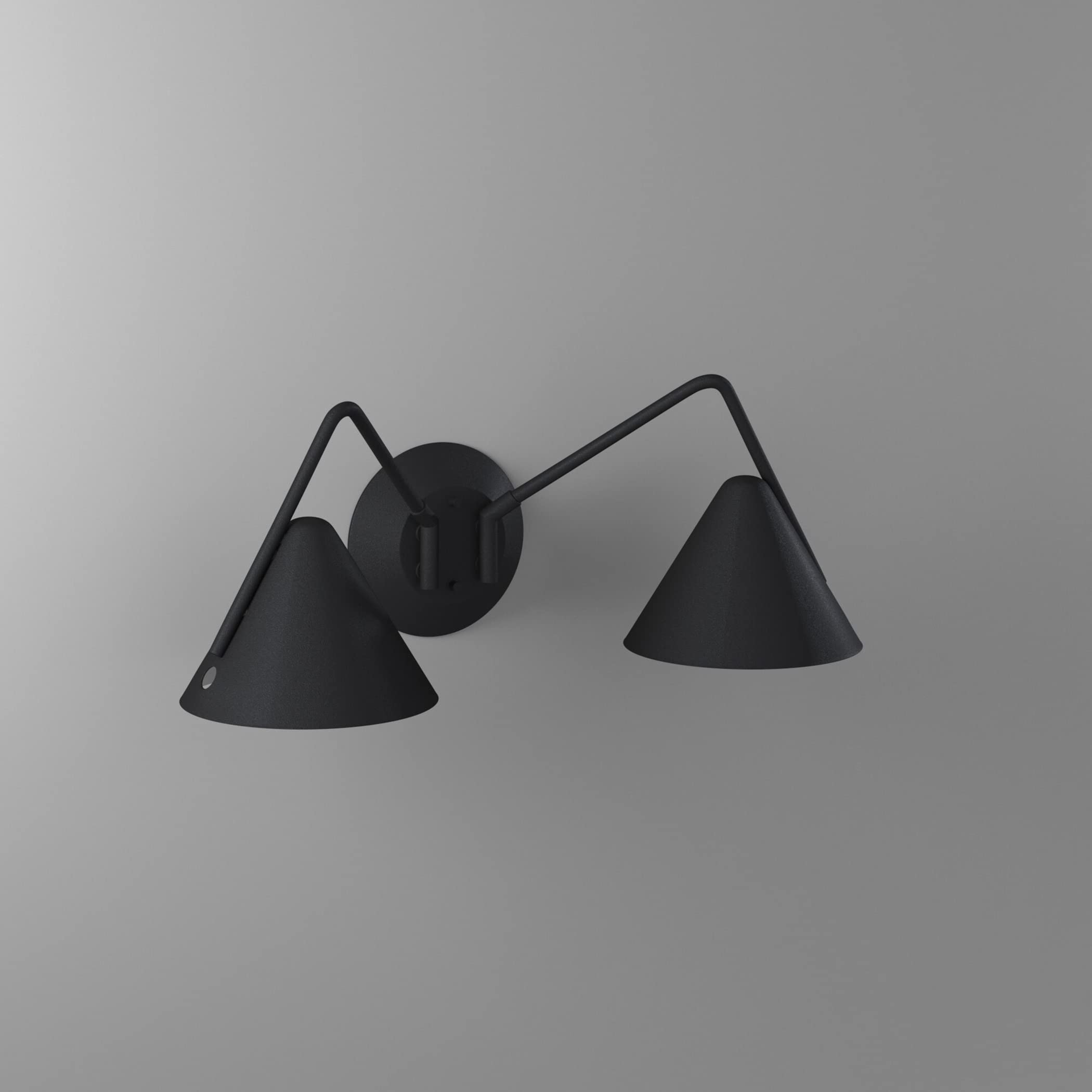 Justice Design Zag Dimmable Integrated LED 2-Light Wall Sconce - Matte Black Finish for Living Room, Bedroom, Bathroom, Hallway & Office | Modern Lighting Fixture for Home Decor & Ambient Lighting