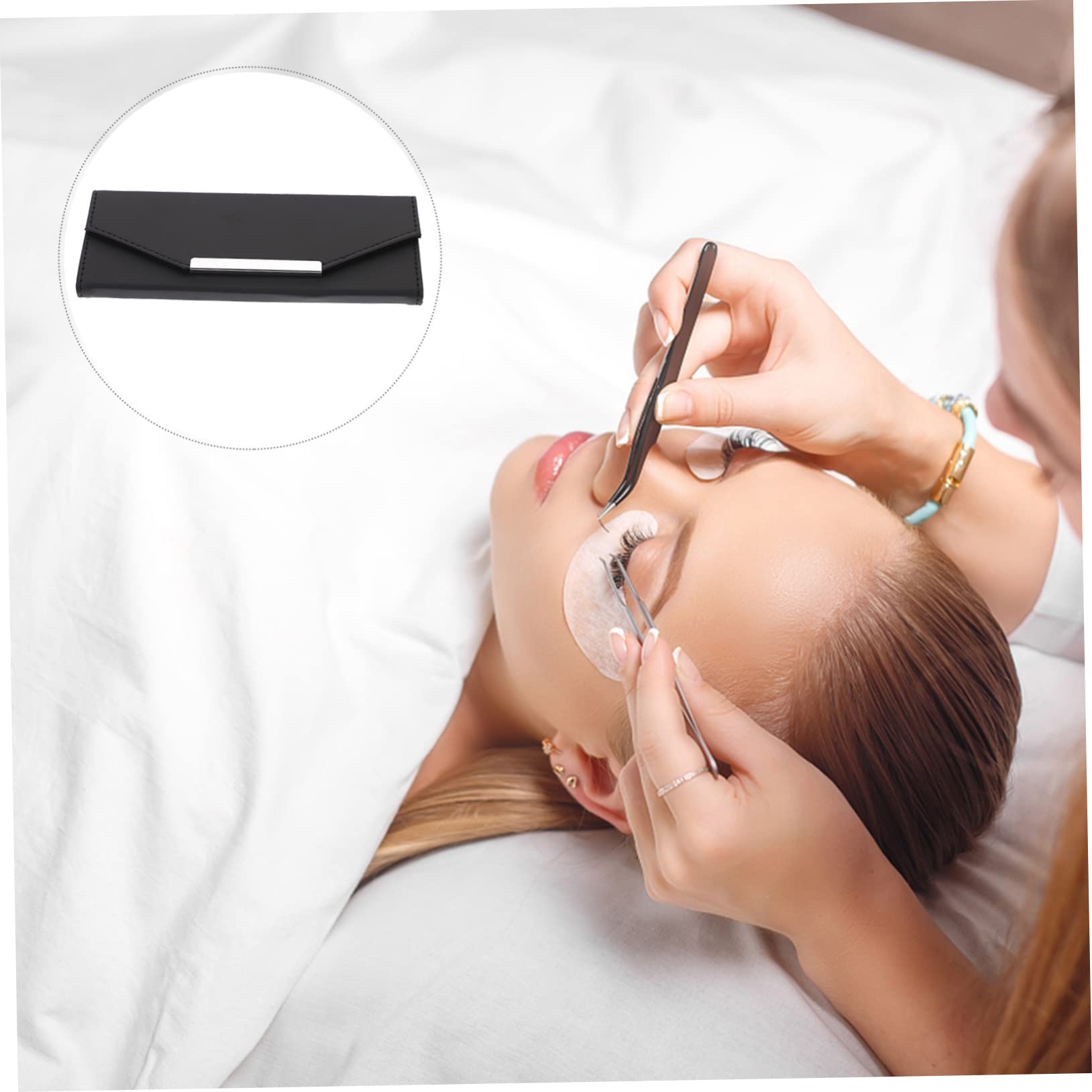 Eyelash Tweezers Storage Case - Makeup Tools Organizer for Salon & Travel