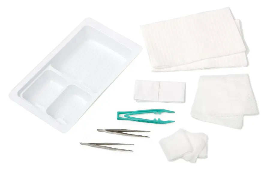 Med Rx Sterile Dressing Tray - Medical Wound Care Kit for First Aid, Nursing & Clinical Use - Essential for Hospitals, Clinics & Home Healthcare