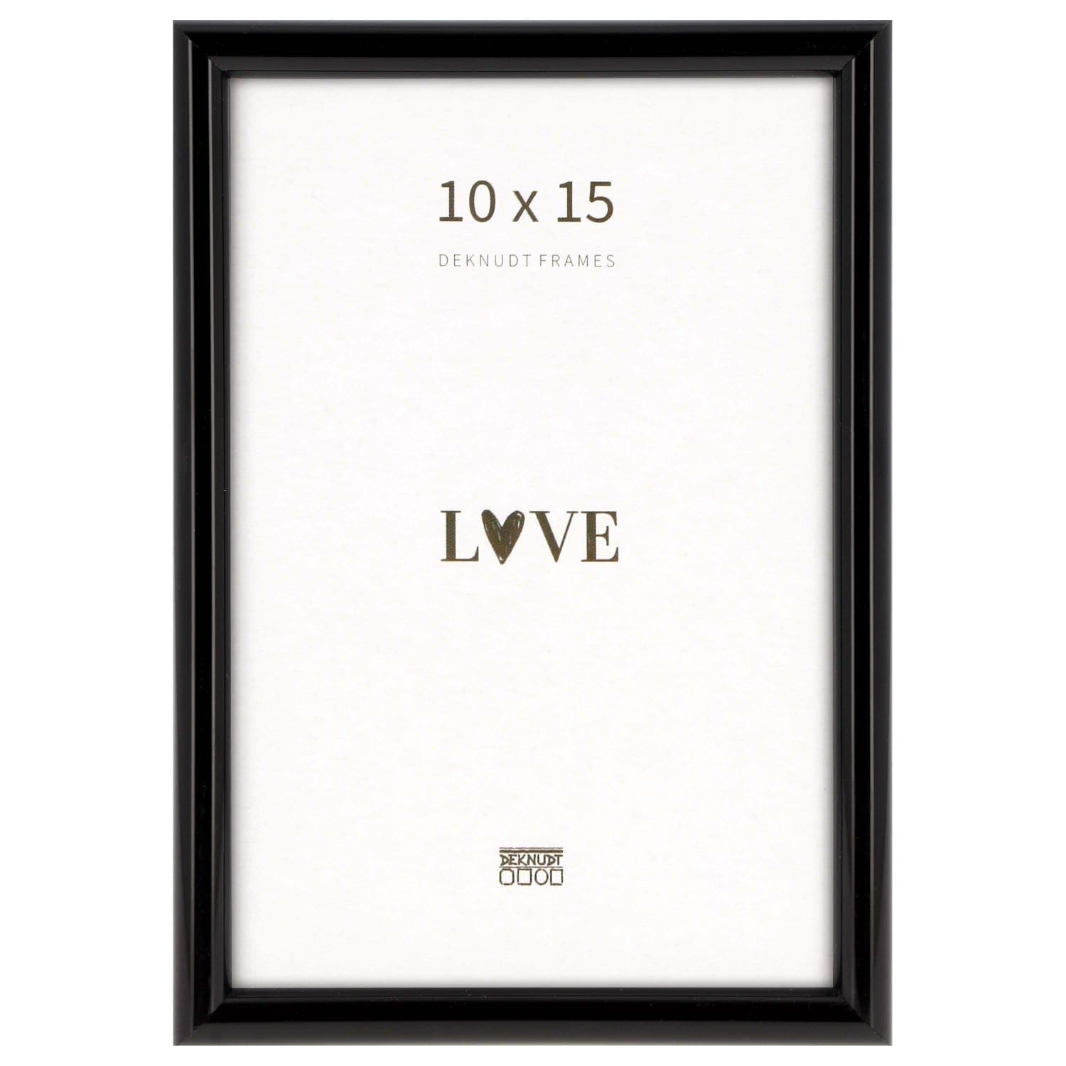 Premium Resin Photo Frame - Gold & Glossy Black, 28 x 35 cm (11 x 14 Inches) - Elegant Wall Display for Wedding, Family Photos & Home Decor