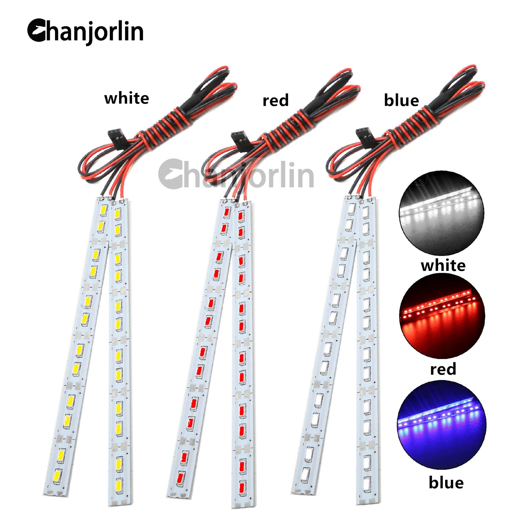 Waterproof 24-LED Aluminum RC Car Light Strip Kit - 6V Chassis Lighting Accessories for 1/8 1/10 1/16 Scale RC Trucks, Crawlers & Buggies (HSP, HPI, Traxxas TRX4/TRX6, SCX24, Slash, Rustler, Redcat 4WD) - Red Off-Road Night Driving & Racing Enhancement