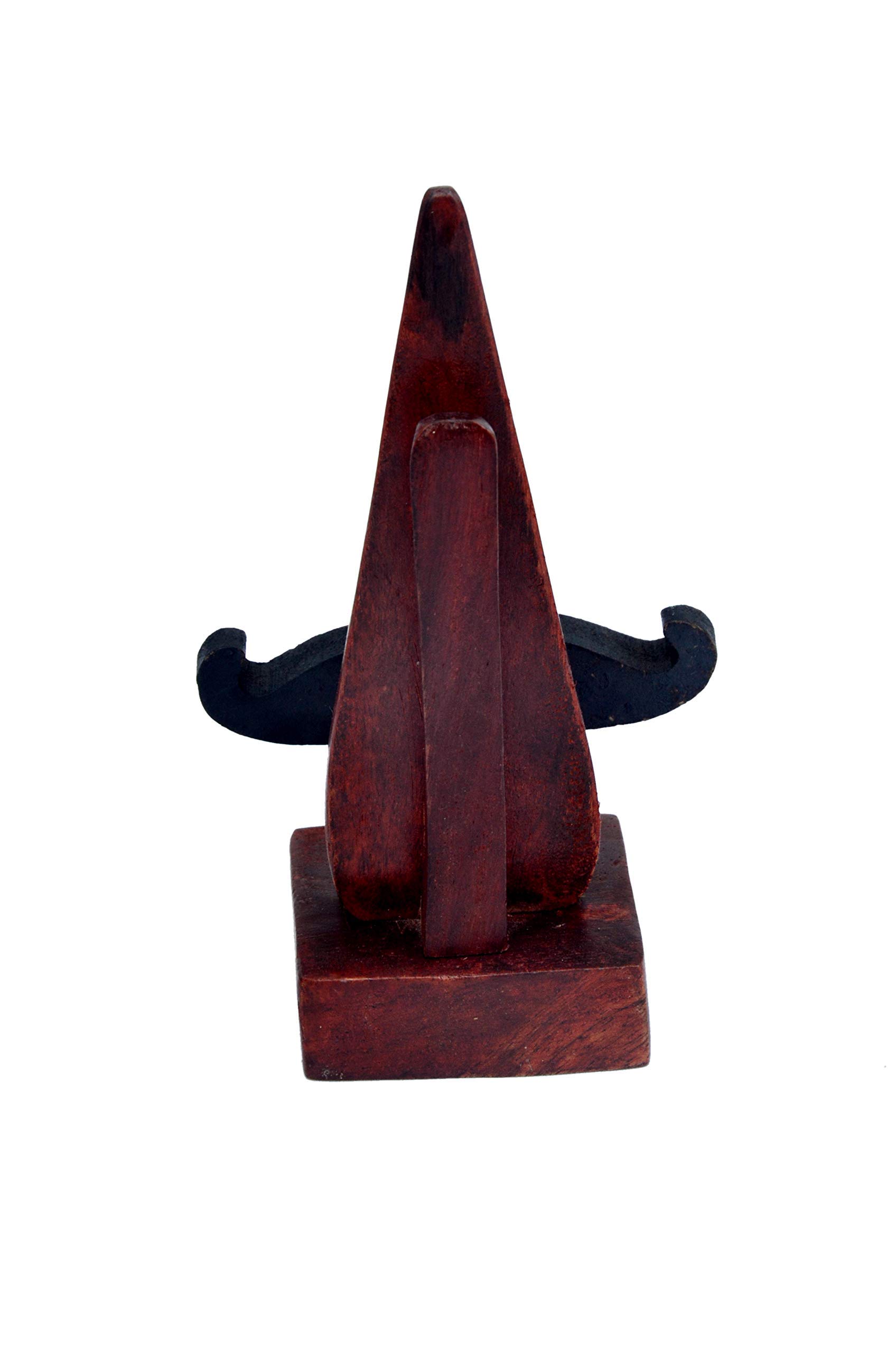 Funny Mustache Eyeglass Holder - Handmade Wooden Spectacle Stand with Quirky Nose Design | Unique Glasses Display Accessory for Home & Office Decor | Perfect Gift for Coffee Shops, Bedside Tables & Office Desks