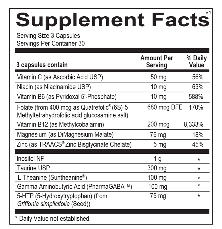 OrthoMolecular Products Cerenity - Natural Stress & Anxiety Relief Supplement for Calm & Relaxation | Supports Mental Wellness & Emotional Balance | Perfect for Daily Stress Management & Better Sleep
