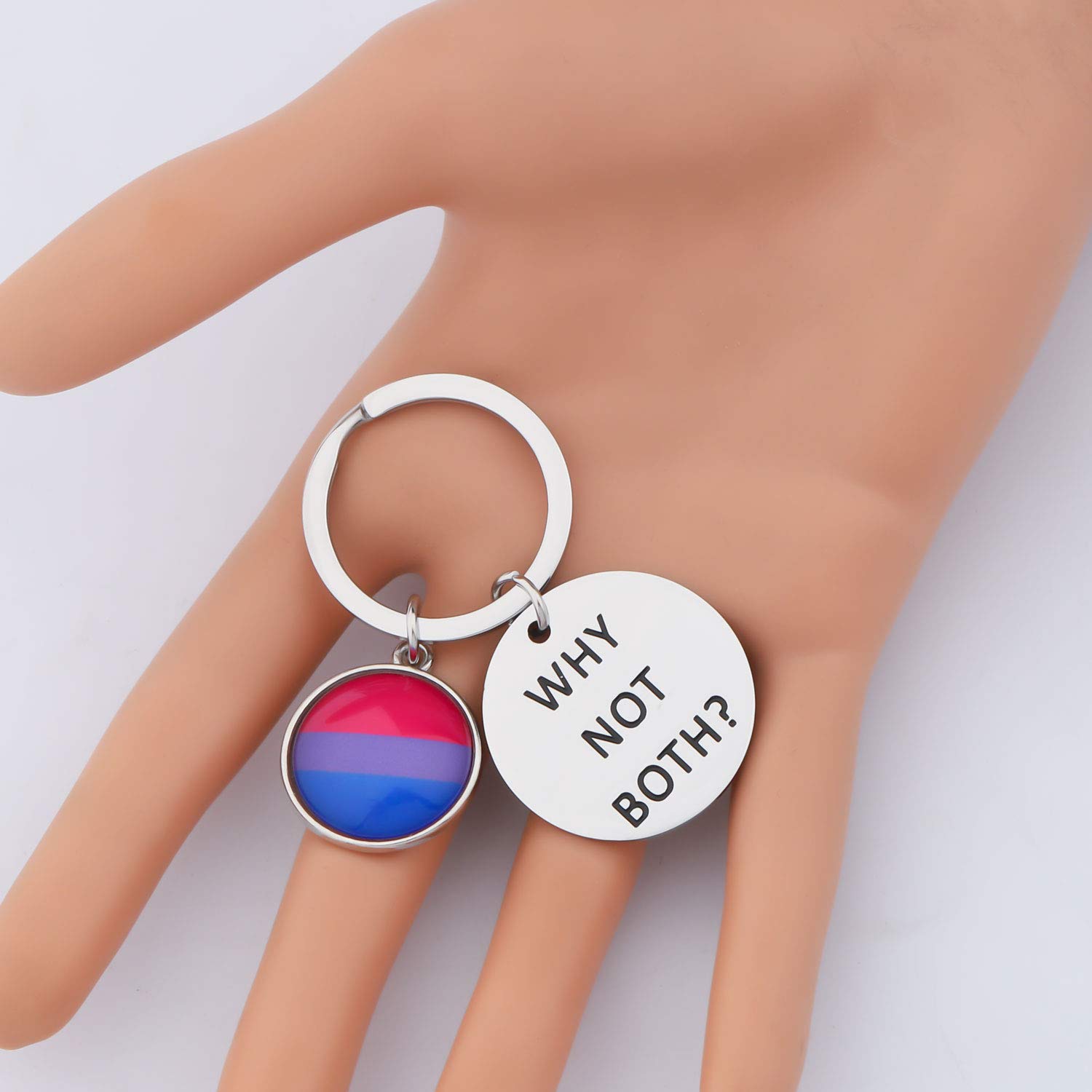 Bisexual Pride Keychain - LGBTQ+ Jewelry & Bi Pride Gift for Men & Women - Perfect for Pride Parades, Coming Out Celebrations & Everyday Wear