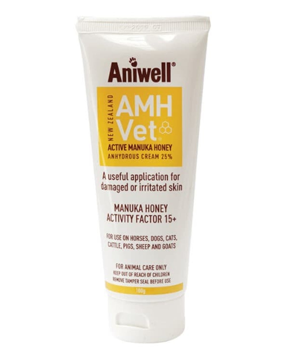 Aniwell Amh Vet Active Manuka Honey Cream for Dogs & Cats - Natural Wound Healing & Skin Repair - Soothes Hot Spots, Allergies & Dry Skin - Perfect for Daily Pet Care & Post-Surgery Recovery