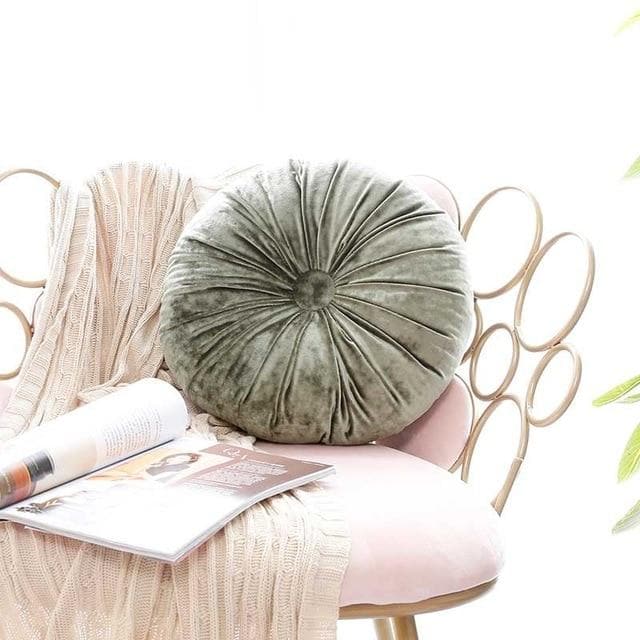 Luxury Crushed Velvet Round Pillow - Soft & Stylish Home Decor for Sofa, Bed, or Nursery - Perfect for Living Room, Bedroom, and Nursery Decor