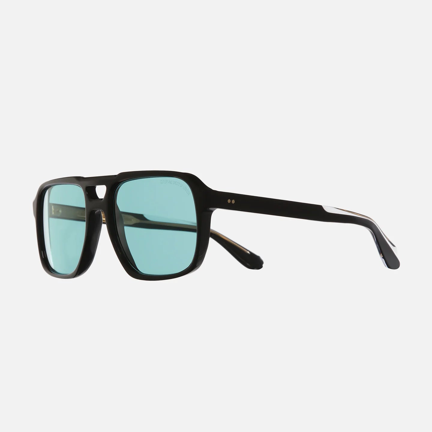 Cutler and Gross 1394 01 Black Green Sunglasses - Classic Aviator Style for Men & Women - Perfect for Outdoor Activities, Driving, and Fashion Accessories