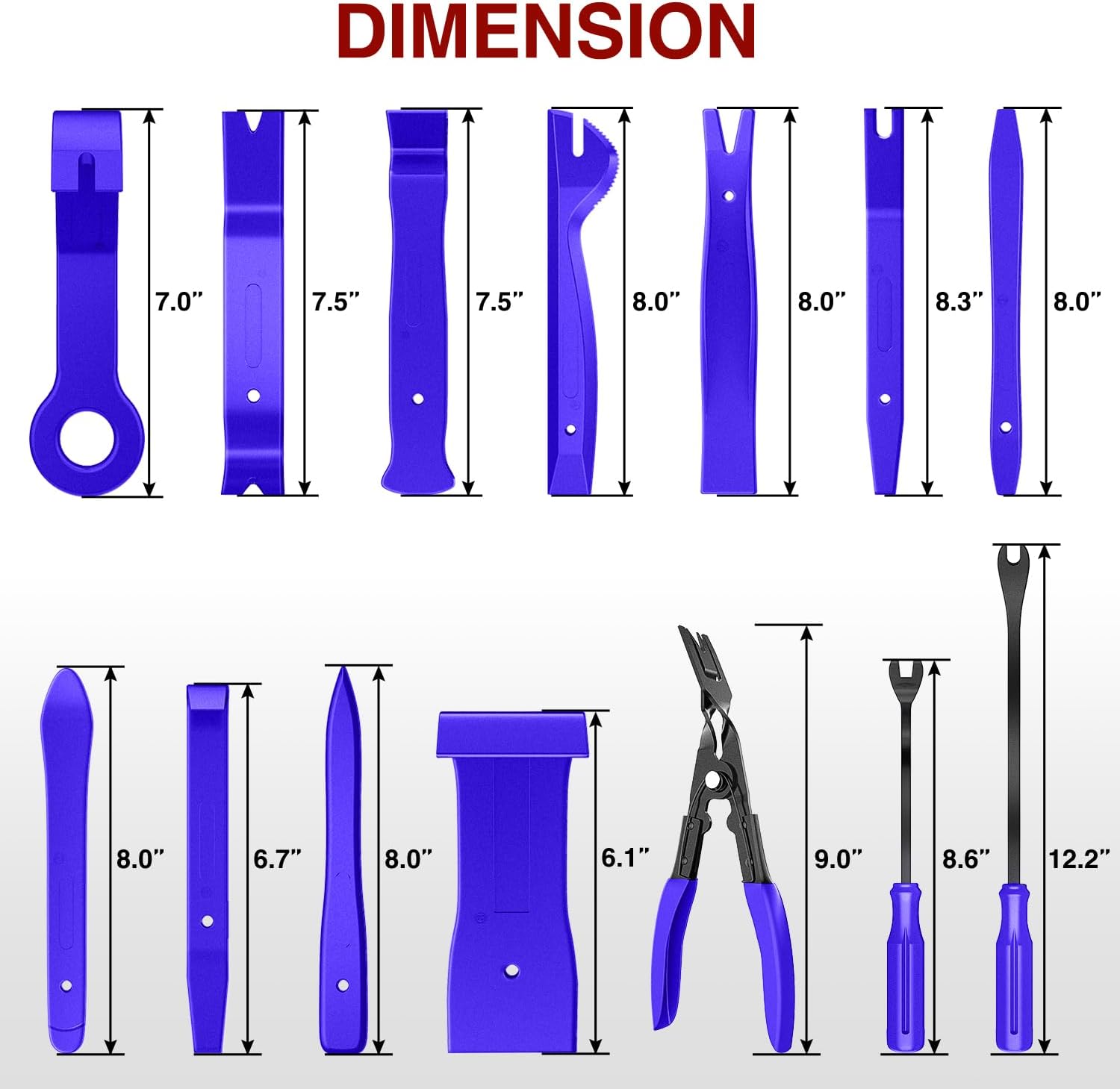 40-Piece Auto Trim Removal Tool Set - Blue - Perfect for Car Interior Detailing & Panel Repair