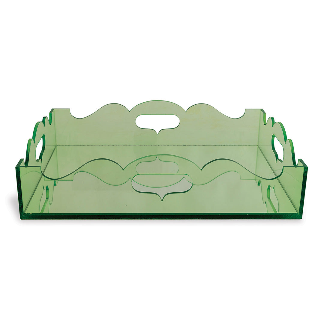 Elegant Queen Anne Green Serving Tray - Vintage Style Decorative Tray for Coffee, Tea, & Breakfast in Bed - Perfect for Home Decor, Dining, & Gift Giving