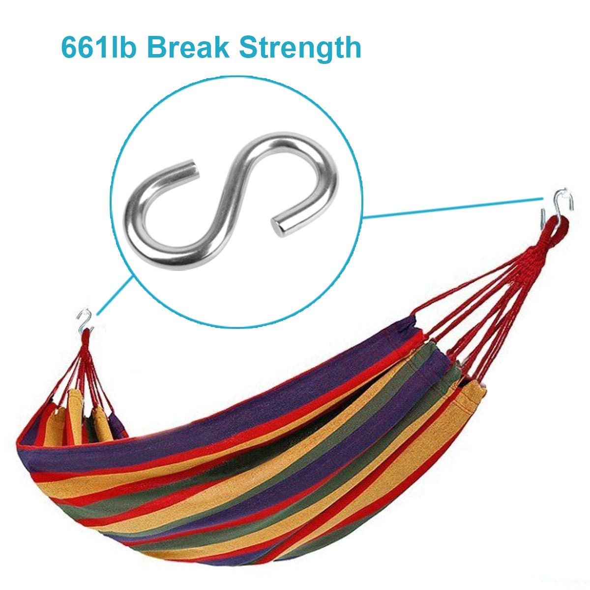 ABSOK 5-Pack Heavy Duty 304 Stainless Steel S Hooks - 3.2 Inch Long, 5/16 Inch Thick - Perfect for Hammocks, Swings, Garage Storage & Workshop Organization - Durable Hanging Solution for Home, Garden & Outdoor Use
