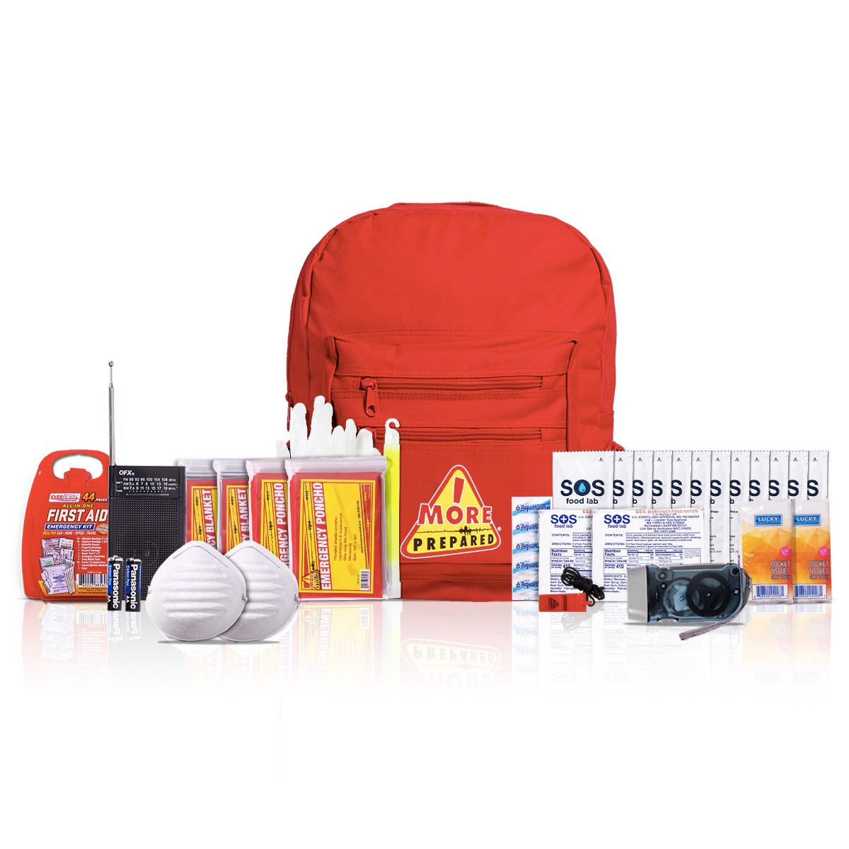 2-Person Emergency Survival Backpack Kit - 72-Hour Disaster Preparedness Supplies for Camping, Hiking & Outdoor Adventures