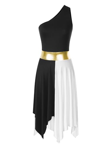 One Shoulder Black