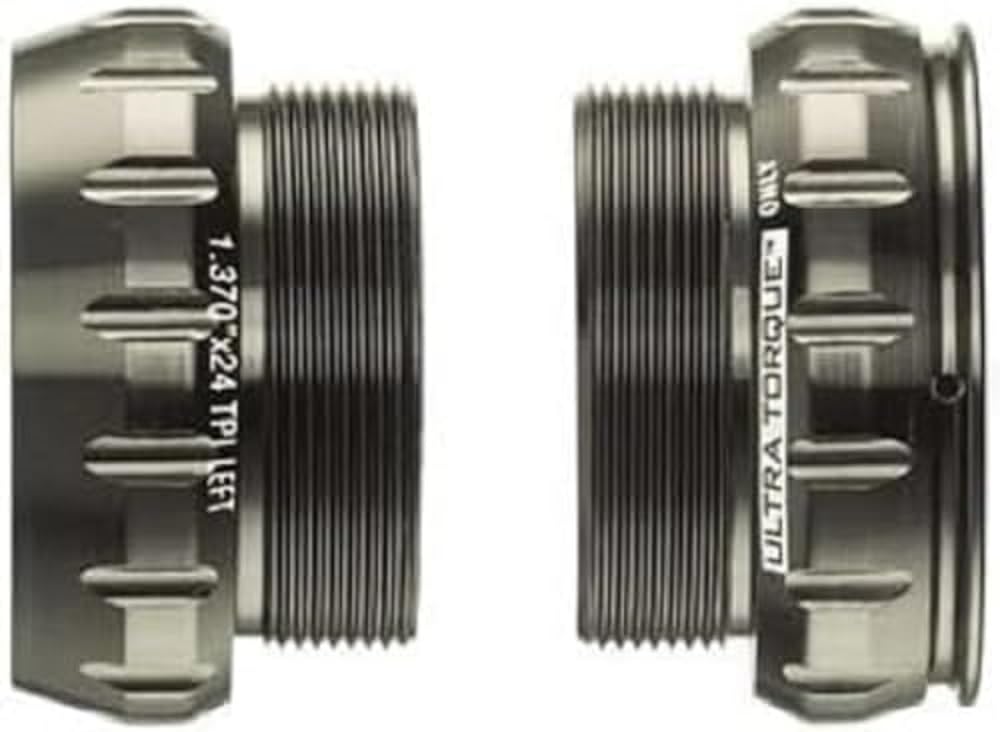 Campagnolo Record English Thread Bottom Bracket Set - Black (21168) | High-Performance Bike Crankset for Road & Mountain Biking