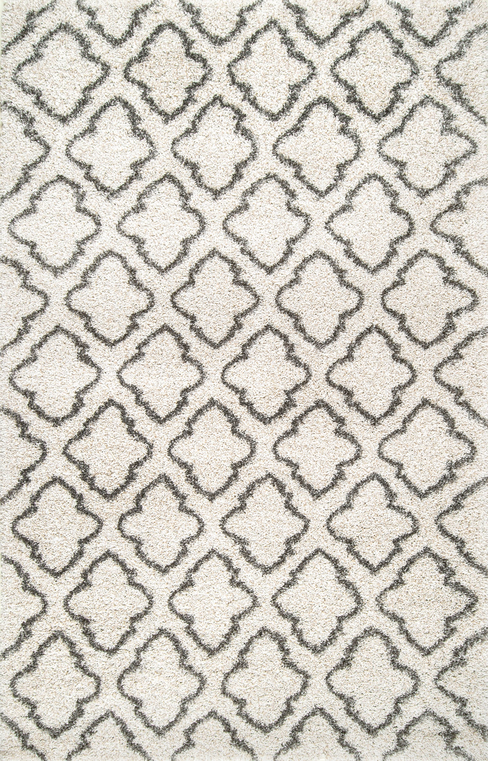 Clover Trellis Rug Ivory - Soft Bohemian Area Rug for Living Room, Bedroom, or Nursery - Perfect for Home Decor and Cozy Spaces