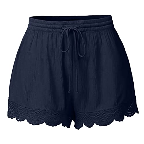 Dark Blue High Waisted Shorts