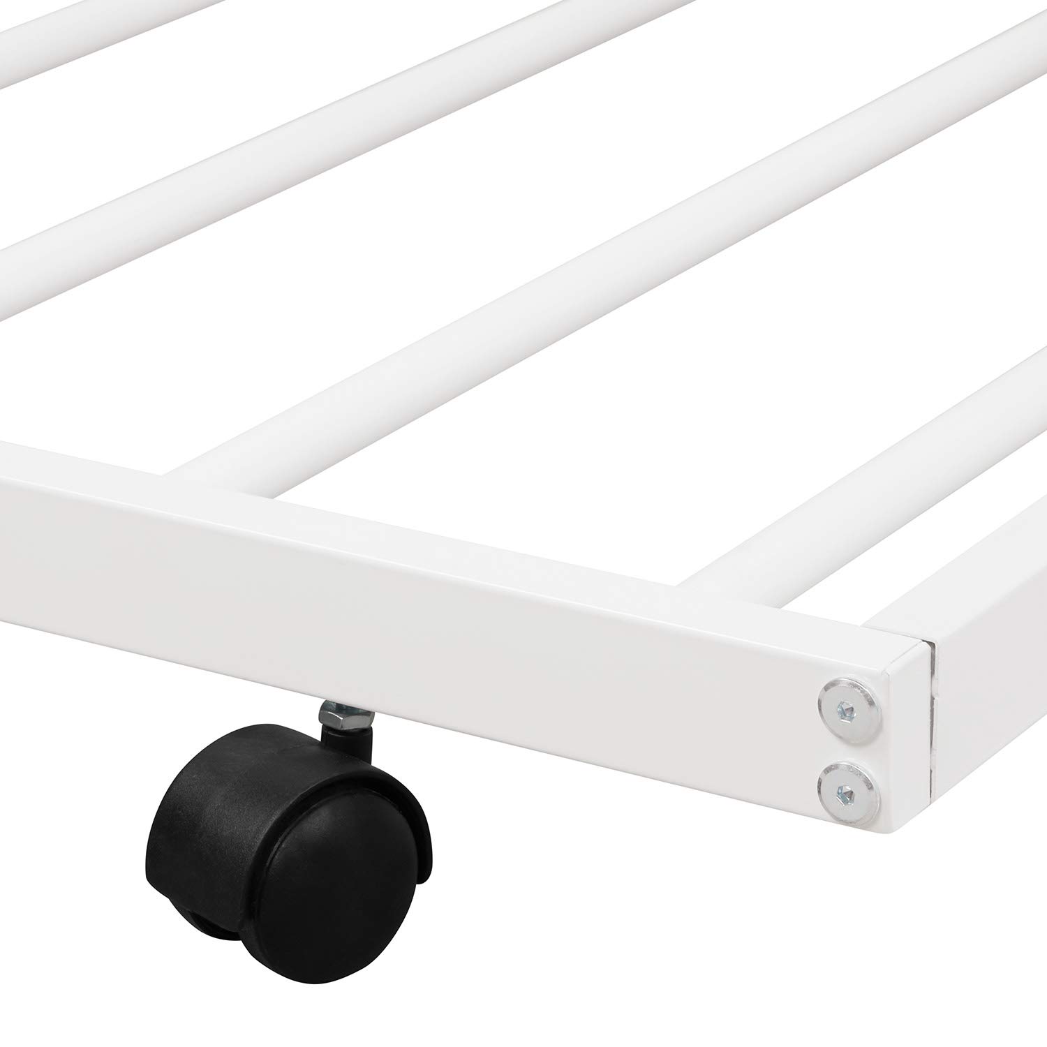 Harper & Bright Designs Twin Over Twin Metal Bunk Bed with Trundle - Convertible to 2 Separate Beds - White - Space Saving Kids Bedroom Furniture for Small Rooms & Sleepovers