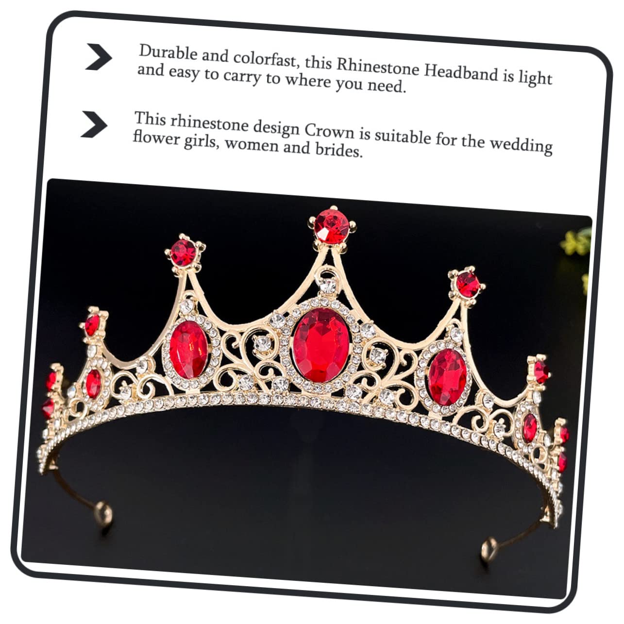 Elegant Minkissy Rhinestone Wedding Headband – Bridal Tiara for Guests, Shiny Hair Accessory for Costume Parties & Holiday Events | Perfect for Weddings, Proms, and Special Occasions