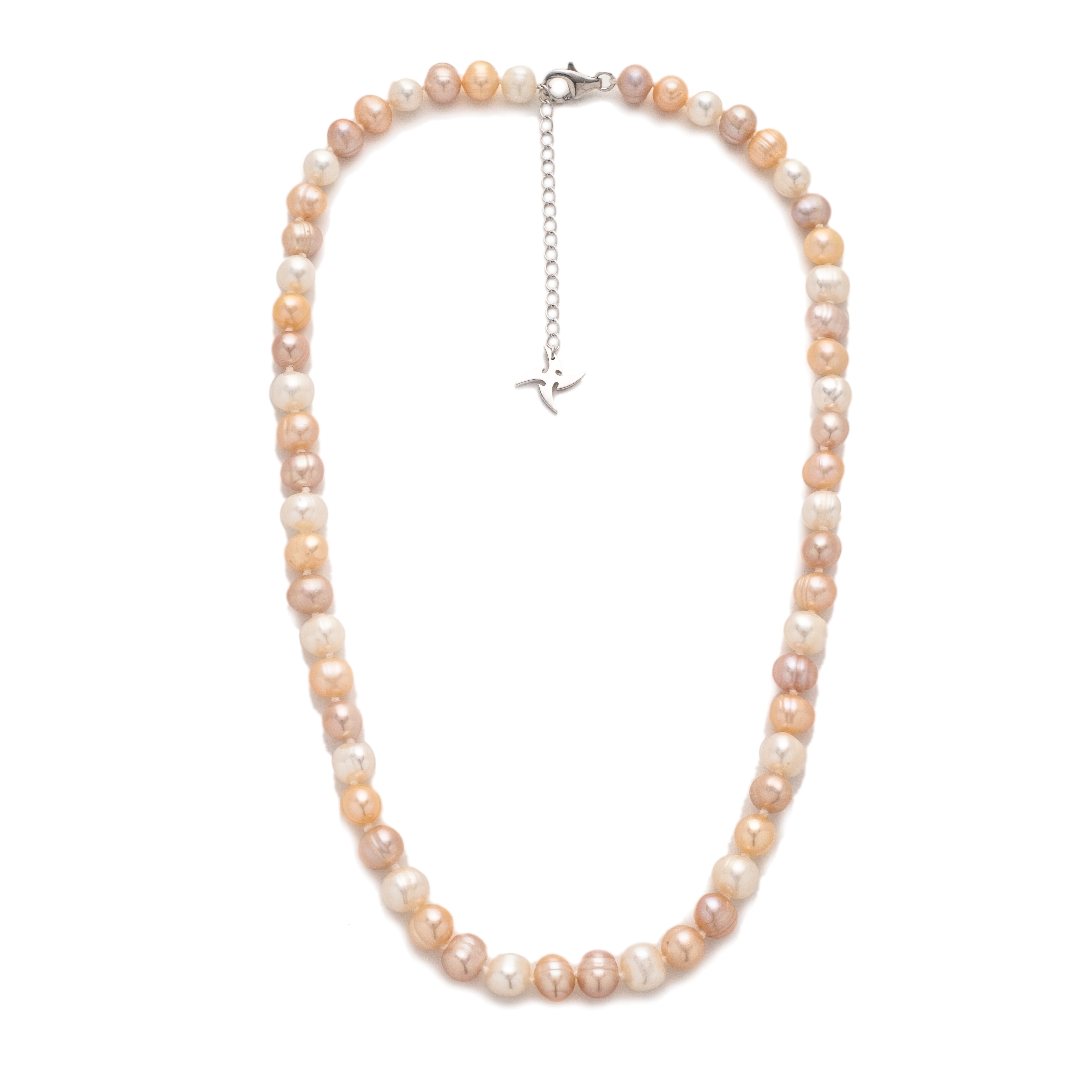 6-7mm Natural Multicolor Pearl Strand Necklace - Elegant Beaded Jewelry for Women, Perfect for Weddings, Parties & Special Occasions