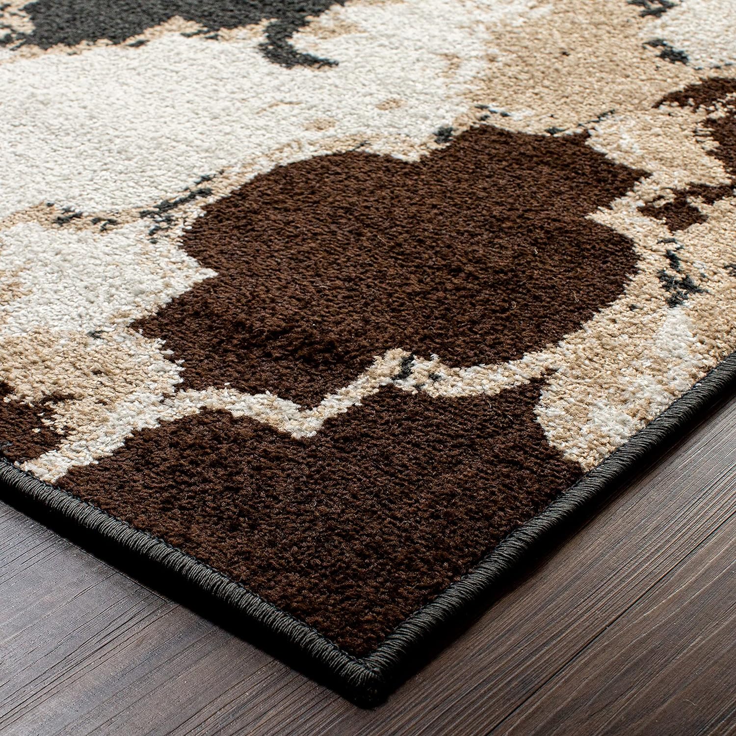 Modern Geometric Trellis Lattice Indoor Area Rug - Non-Slip Soft Living Room Carpet for Bedroom, Nursery, Dorm & Home Decor