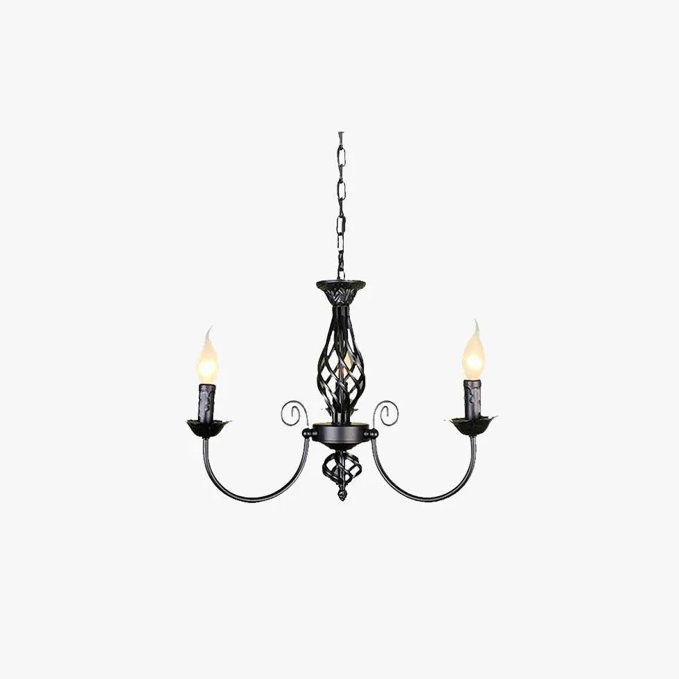 Vintage Style Candelabra Chandelier - Elegant Antique Brass Ceiling Light Fixture for Dining Room, Living Room & Bedroom Decor - Perfect for Romantic Dinners & Home Ambiance Lighting