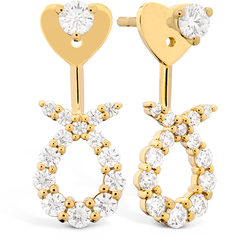 Hearts On Fire Aerial Regal Scroll Earring Jackets - Elegant Wedding & Party Jewelry for Women, Perfect for Bridal & Evening Occasions