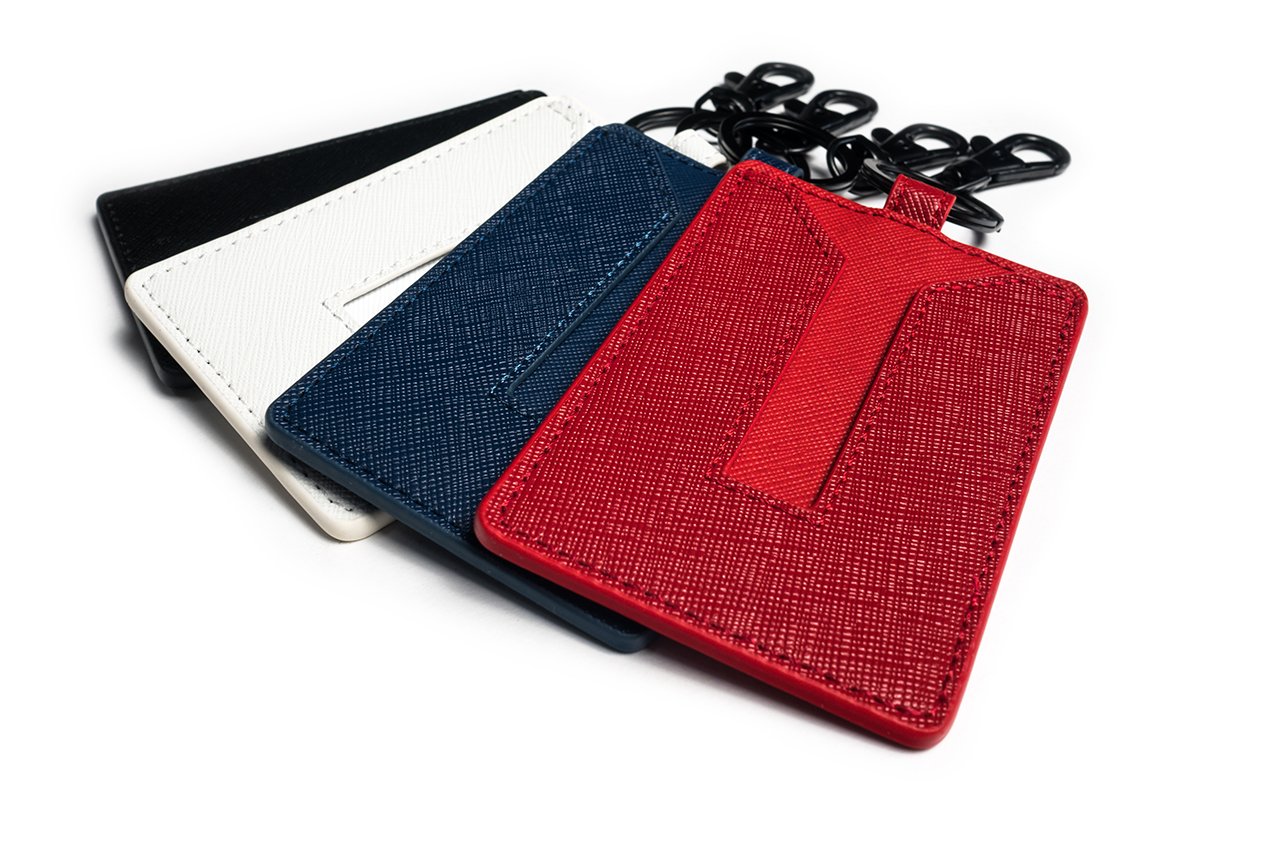 Premium Tesla Key Card Holder - Compatible with Model 3/Y/S/X - Blue Genuine Leather Valet Key Card Protector for Tesla Owners | Ideal for Parking, Car Sharing & Daily Commute