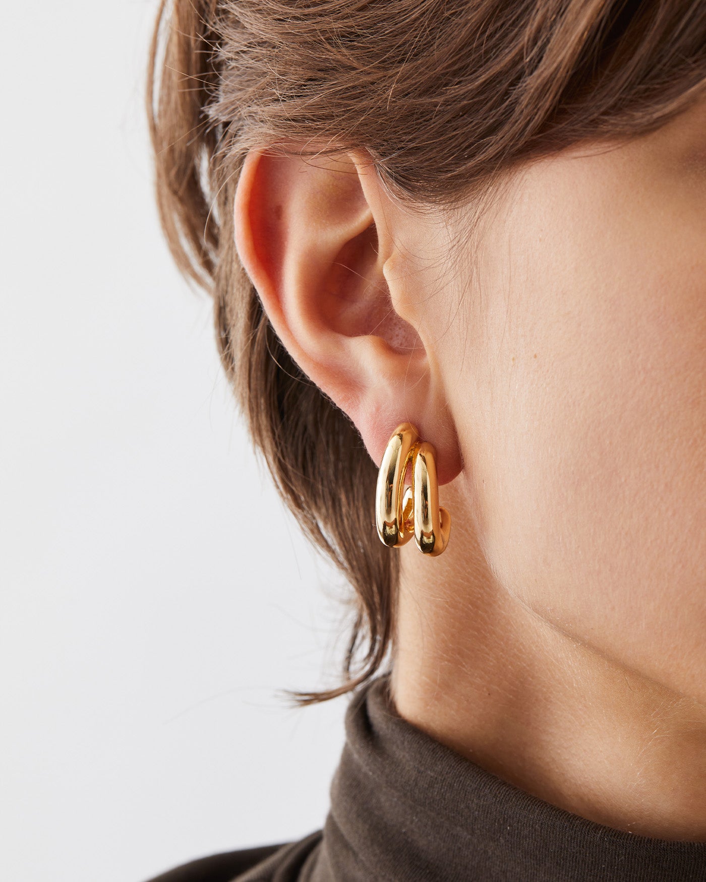 Florence Elegant Dangle Earrings for Women - Gold Plated Hoop Earrings with Crystals - Perfect for Parties, Weddings & Everyday Wear
