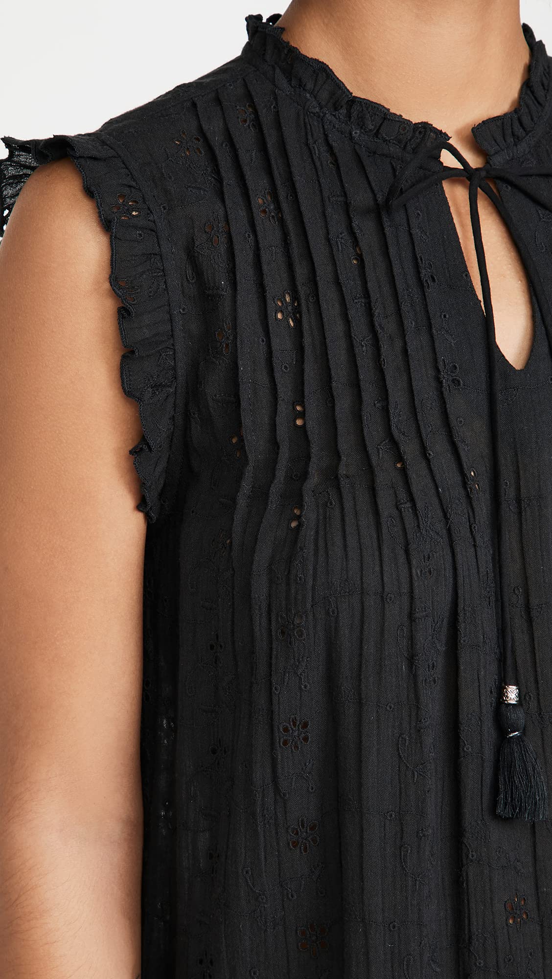 Women's Floral Eyelet Summer Dress - Lightweight & Breathable for Casual Outings, Beach Vacations & Date Nights