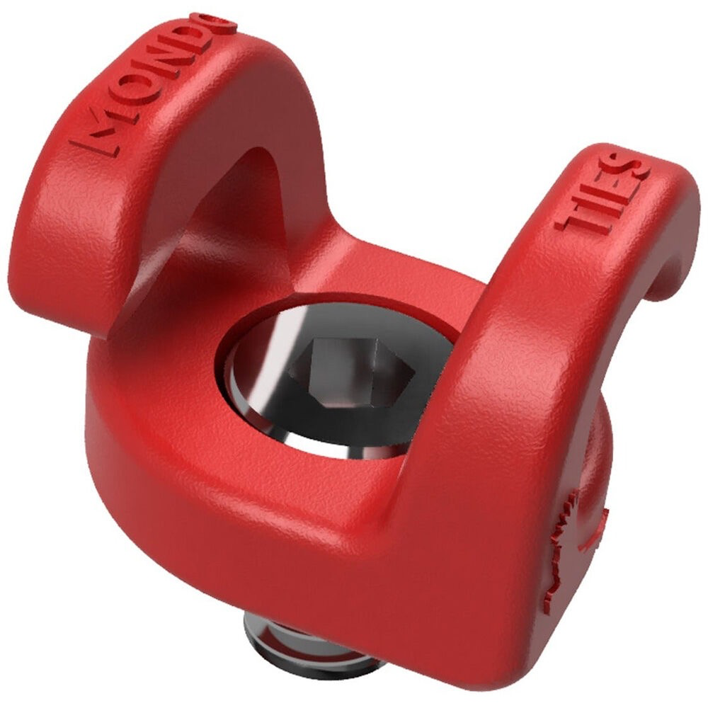 Kondor Blue Mondo Ties Cable Management Clips - 5 Pack (Red) - Strong Reusable Cable Organizers for Home, Office & Studio - Perfect for Computer Wires, TV Cables & Audio Equipment